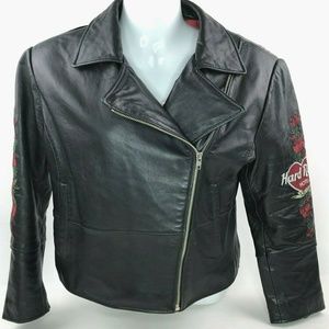 Hard Rock Leather Asymmetrical Motorcycle Zip L